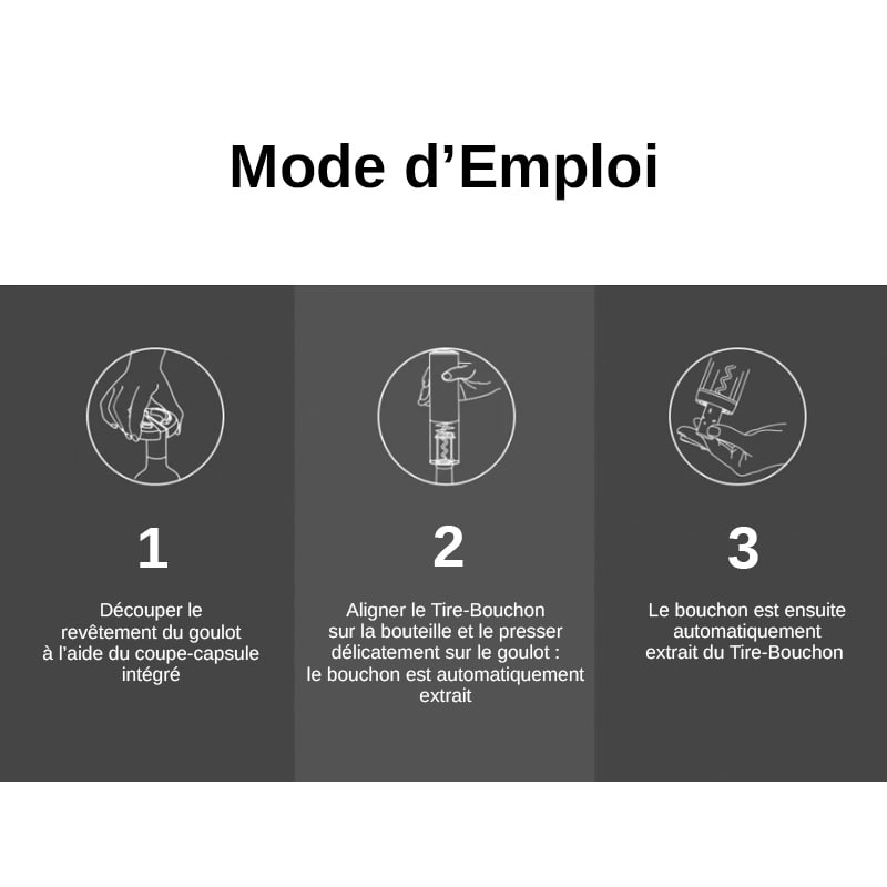 tire bouchon sans bouton