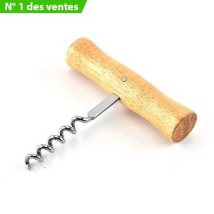 Tire bouchon en bois naturel