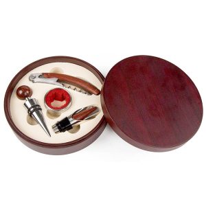 coffret tire bouchon vin acajou
