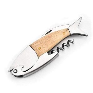 tire bouchon poisson bois